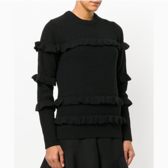 MICHAEL Michael Kors Sweaters - New MICHAEL Michael Kors Black Ruffle Sweater